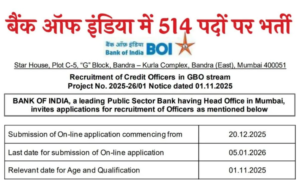Bank Of India Recruitment 2026